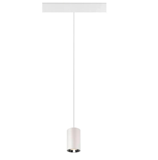 8.7W(750Lm) 48V DALI 2 NUMINOS® XS track luminaire, IP20, matt white/gloss chrome, dimmable, neutral white 4000K