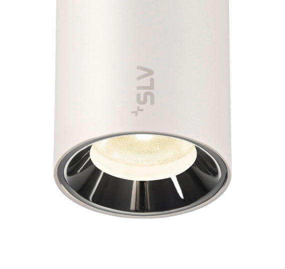 8.7W(750Lm) 48V DALI 2 NUMINOS® XS track luminaire, IP20, matt white/gloss chrome, dimmable, neutral white 4000K