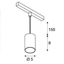 8.7W(730Lm) 48V DALI 2 NUMINOS® XS track luminaire, IP20, white, dimmable, neutral white 4000K