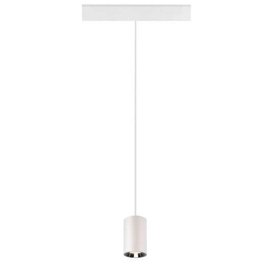 8.7W(730Lm) 48V DALI 2 NUMINOS® XS track luminaire, IP20, matt white/gloss chrome, dimmable, neutral white 4000K