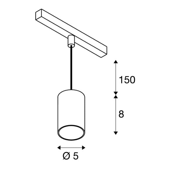 8.7W(730Lm) 48V DALI 2 NUMINOS® XS track luminaire, IP20, matt white/gloss chrome, dimmable, neutral white 4000K