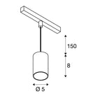 8.7W(710Lm) 48V DALI 2 NUMINOS® XS track luminaire, IP20, white/black, dimmable, neutral white 4000K