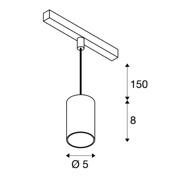 8.7W(740Lm) 48V DALI 2 NUMINOS® XS track luminaire, IP20, matt white, dimmable, neutral white 4000K