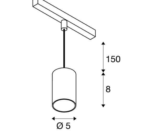 8.7W(740Lm) 48V DALI 2 NUMINOS® XS track luminaire, IP20, brushed chrome, dimmable, neutral white 4000K