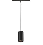 16W(1030Lm) 48V DALI 2 NUMINOS® S iekarams sliežu gaismeklis, IP20, matēts melns, dimmējams, silti balta gaisma 3000K