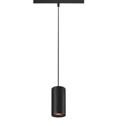 16W(1030Lm) 48V DALI 2 NUMINOS® S iekarams sliežu gaismeklis, IP20, matēts melns, dimmējams, silti balta gaisma 3000K