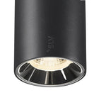 16W(1350Lm) 48V DALI 2 NUMINOS® S iekarams sliežu gaismeklis, IP20, matēts melns/glancēts hroms, dimmējams, neitrāli balta gaisma 4000K