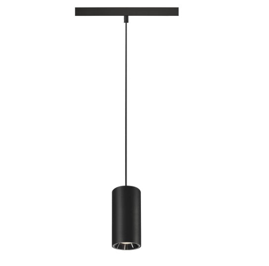 16W(1170Lm) 48V DALI 2 NUMINOS® S track luminaire, IP20, matt black/gloss chrome, dimmable, neutral white 4000K