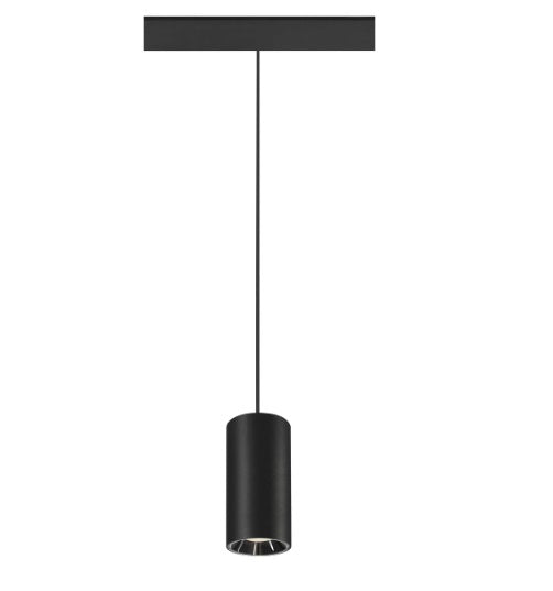 16W(1200Lm) 48V DALI 2 NUMINOS® S iekarams sliežu gaismeklis, IP20, matēts melns/glancēts hroms, dimmējams, neitrāli balta gaisma 4000K