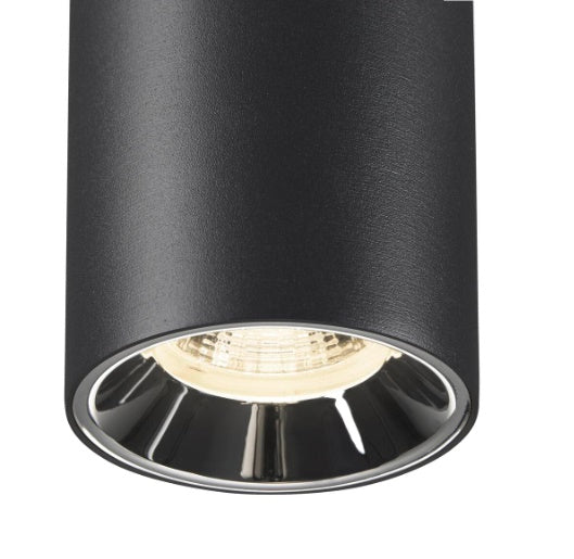 16W(1170Lm) 48V DALI 2 NUMINOS® S track luminaire, IP20, matt black/gloss chrome, dimmable, neutral white 4000K