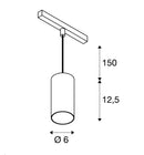 16W(1170Lm) 48V DALI 2 NUMINOS® S track luminaire, IP20, matt black/gloss chrome, dimmable, neutral white 4000K