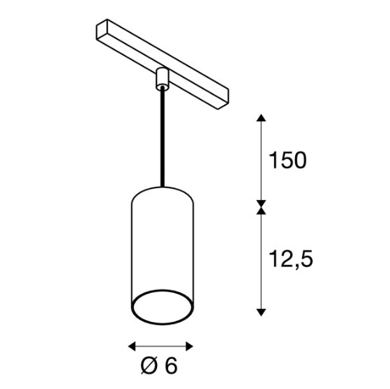 16W(1350Lm) 48V DALI 2 NUMINOS® S track luminaire, IP20, matt white/gloss chrome, dimmable, neutral white 4000K