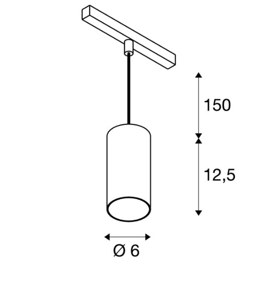 16W(1220Lm) 48V DALI 2 NUMINOS® S iekarams sliežu gaismeklis, IP20, matēts balts, dimmējams, neitrāli balta gaisma 4000K