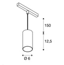 16W(1170Lm) 48V DALI 2 NUMINOS® S iekarams sliežu gaismeklis, IP20, matēts balts/glancēts hroms, dimmējams, neitrāli balta gaisma 4000K