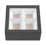 15W(1000/1200 Lm) R-CUBE 35 surface-mounted LED luminaire, anthracite, IP65, IK04, dimmable, warm white light 2700/3000K