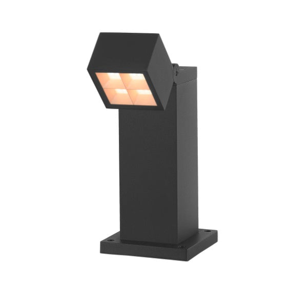 15W(1000/1200 Lm) R-CUBE 35 surface-mounted LED luminaire, anthracite, IP65, IK04, dimmable, warm white light 2700/3000K