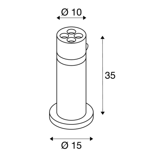 15W(800 / Lm) R-CUBE 35 surface-mounted LED luminaire, anthracite, IP65, IK04, dimmable, warm white light 2700/3000K
