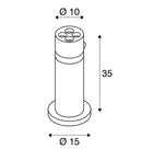15W(800 / Lm) R-CUBE 35 surface-mounted LED luminaire, anthracite, IP65, IK04, dimmable, warm white light 2700/3000K