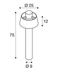 MAX 13W E27 PHOTONI 75 surface-mounted LED luminaire, rust, IP65, IK08