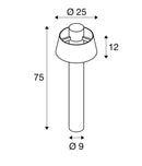 MAX 13W E27 PHOTONI 75 surface-mounted LED luminaire, mat black, IP65, IK08