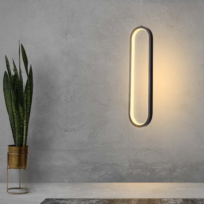 13W(1500Lm) LED dizaina gaismeklis, V-TAC, IP20, melns, neitrāli balta gaisma 4000K