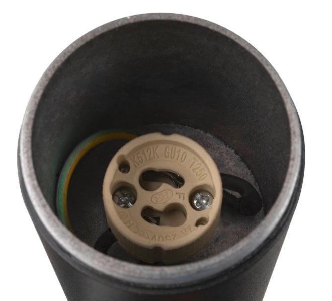 MAX 10W GU10 S-TUBE 32 pinnale paigaldatav LED-valgusti, matt must, IK06, IP65