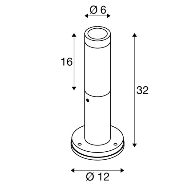 MAX 10W GU10 S-TUBE 32 uz virsmas montējams LED gaismeklis, matēts melns, IK06, IP65