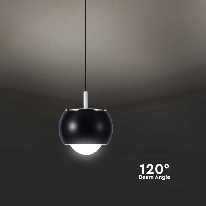 9W(1000Lm) LED design lamp, V-TAC, IP20, black, warm white light 3000K