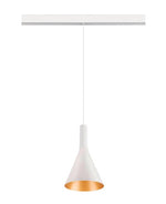 8W(700Lm) 48V DALI 2 LALU® LED iekarams sliežu gaismeklis, IP20, IK01, dimmējams, matēts balts, silti balta gaisma 3000K