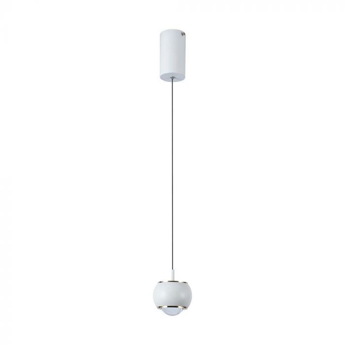 9W(1000Lm) LED designarmatur, V-TAC, IP20, vit, neutralvit 4000K