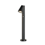T-TUBE 70 free-standing uz virsmas montējams LED dārza gaismeklis ar infrasarkano kustības sensoru, GU10 10W,  IP44, IK06, melns