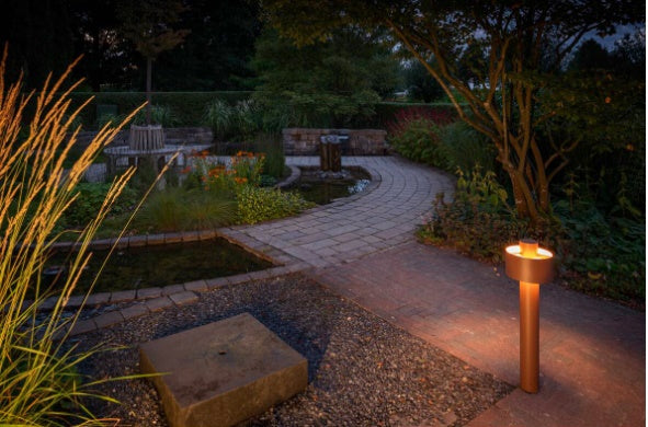 MAX 13W E27 PHOTONI CYL POLE 75 surface-mounted LED luminaire, rust, IP65, IK08