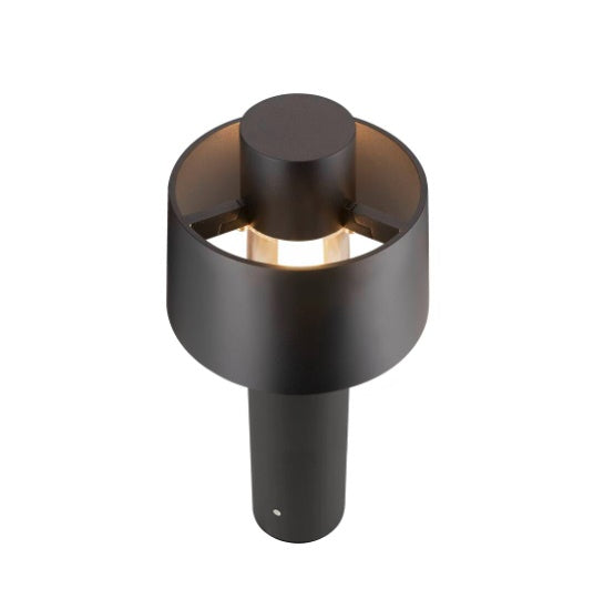 MAX 13W E27 PHOTONI CYL POLE 45 surface-mounted LED luminaire, black, IP65, IK08