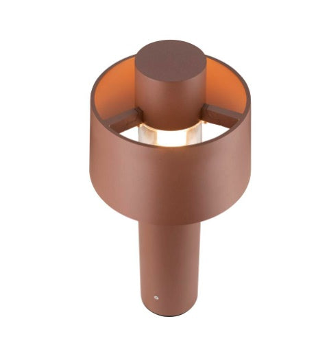 Накладной светодиодный светильник MAX 13W E27 PHOTONI CYL POLE 45, цвет ржавчины, IP65, IK08