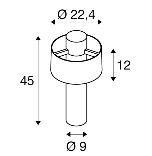 Накладной светодиодный светильник MAX 13W E27 PHOTONI CYL POLE 45, цвет ржавчины, IP65, IK08