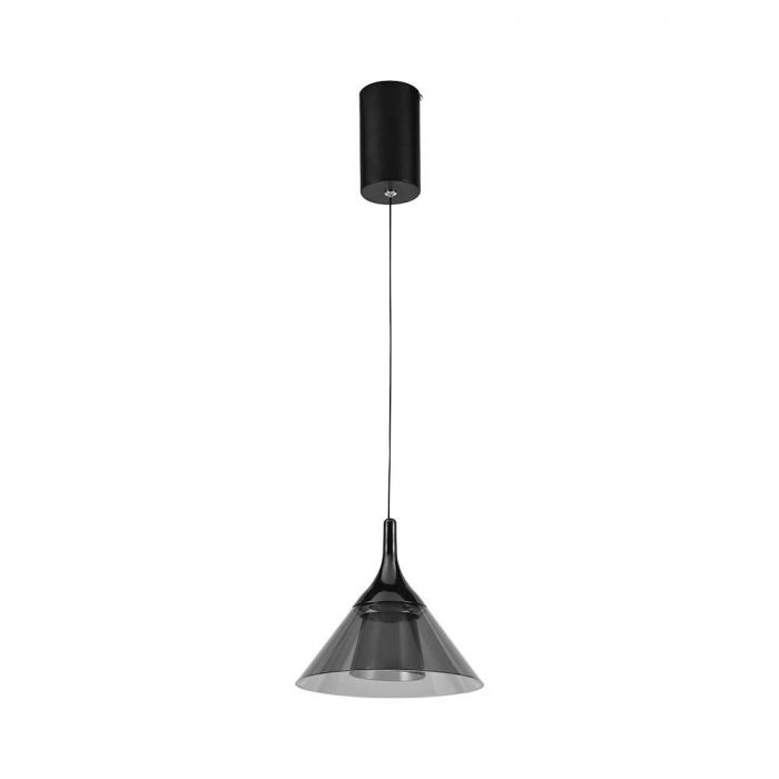 9W(1000Lm) LED-designarmatur, V-TAC, IP20, svart, varmvitt ljus 3000K