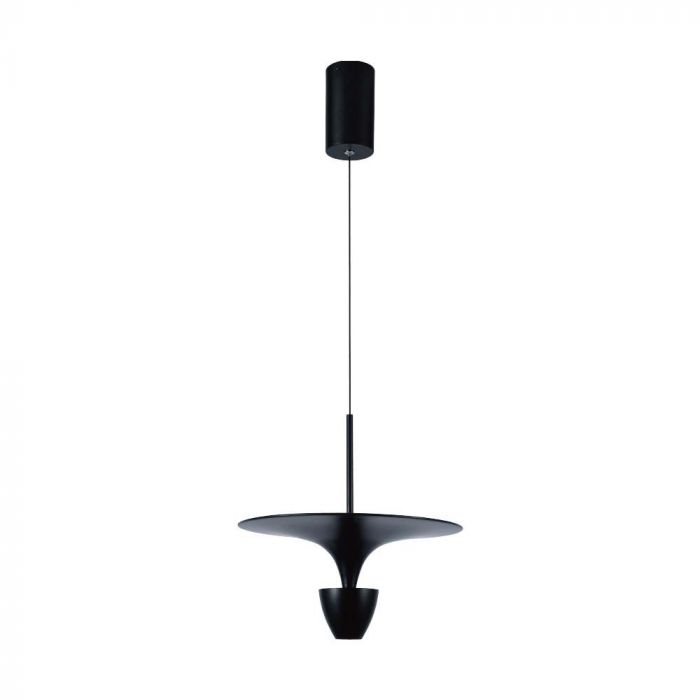 9W(1000Lm) LED-designarmatur, V-TAC, IP20, svart+guld, neutralvit 4000K