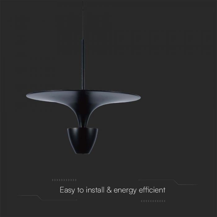 9W(1000Lm) LED-designarmatur, V-TAC, IP20, svart+guld, neutralvit 4000K