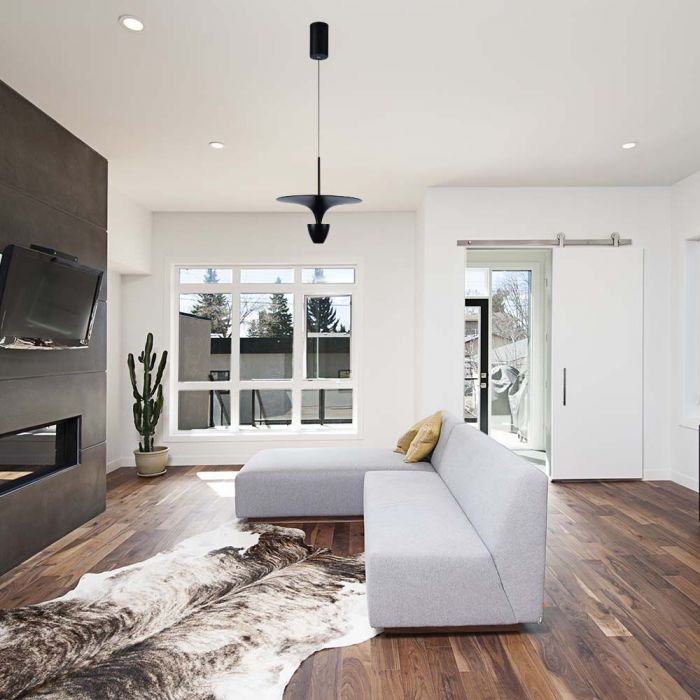 9W(1000Lm) LED-designarmatur, V-TAC, IP20, svart, varmvitt ljus 3000K