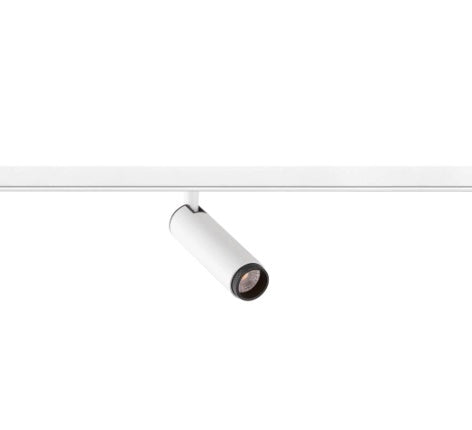 9.8W(610Lm) 48V DALI GRIP! S LED cilindrveida sliežu gaismeklis, IP20, IK02, dimmējams, balts/melns, silti balta gaisma 3000K