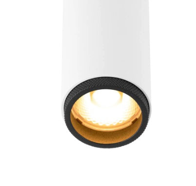 9.8W(610Lm) 48V DALI GRIP! S LED cylindrical track luminaire, IP20, IK02, dimmable, white/black, warm white light 3000K