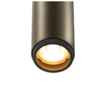 9.8W(610Lm) 48V DALI GRIP! S LED cilindrveida sliežu gaismeklis, IP20, IK02, dimmējams, bronzas/melns, silti balta gaisma 3000K