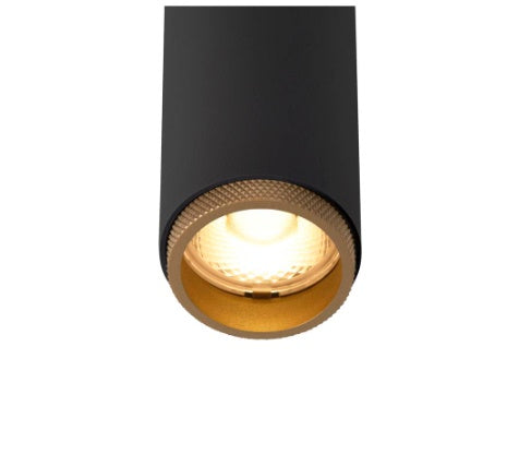 9.8W(350Lm) DALI GRIP! S track luminaire, IP20, IK02, dimmable, black/gold, warm white light 3000K