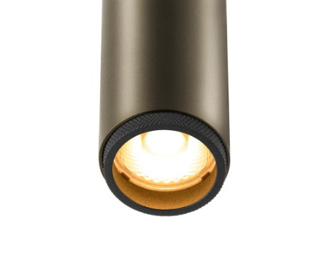 9.8W(350Lm) DALI GRIP! S track luminaire, IP20, IK02, dimmable, bronze/black, warm white light 3000K.