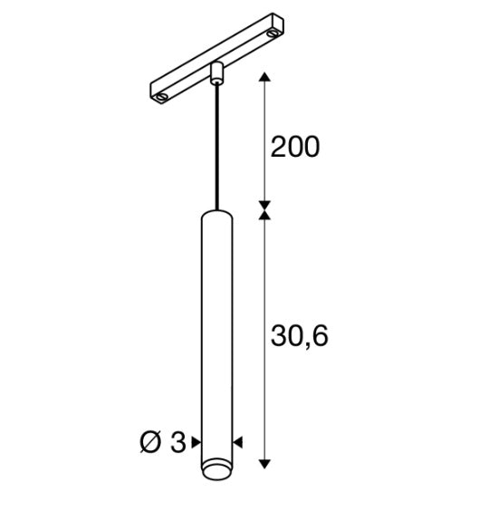 9.8W(530Lm) 48V DALI GRIP! S LED iekarams sliežu gaismeklis, IP20, bronzas/melns, dimmējams, silti balta gaisma 2700K