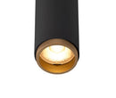 9.8W(350Lm) 48V DALI GRIP! S светодиодный трековый светильник, IP20, черный/золото, диммируемый, теплый белый свет 3000K