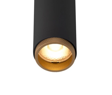 9.8W(350Lm) 48V DALI GRIP! S LED raidvalgusti, IP20, must/kuldne, timmitav, soe valge valgus 3000K