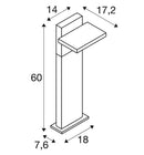6.8W(600/650Lm ABRIDOR POLE 60  HYBRID uz virsmas montējams LED gaismeklis ar sensoru, matēts antracīts,  IP65, IK07, silti balta gaisma 2200/2700 K