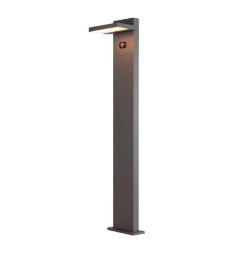 6,8W(600/650Lm ABRIDOR POLE 100 HYBRID pinnapealne LED-valgusti koos anduriga, matt antratsiit, P65, IK07, soe valge valgus 2200/2700 K