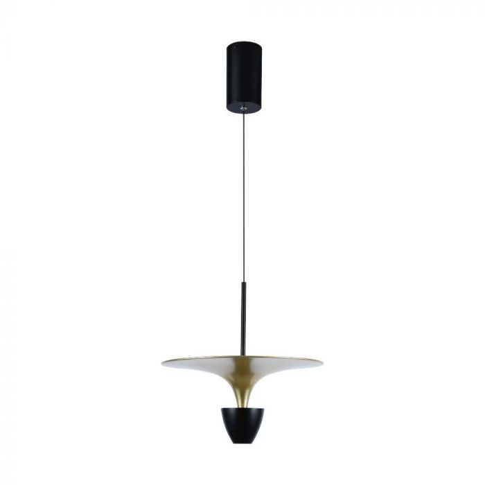 9W(1000Lm) LED designarmatur, V-TAC, IP20, svart+grön, varmvitt ljus 3000K